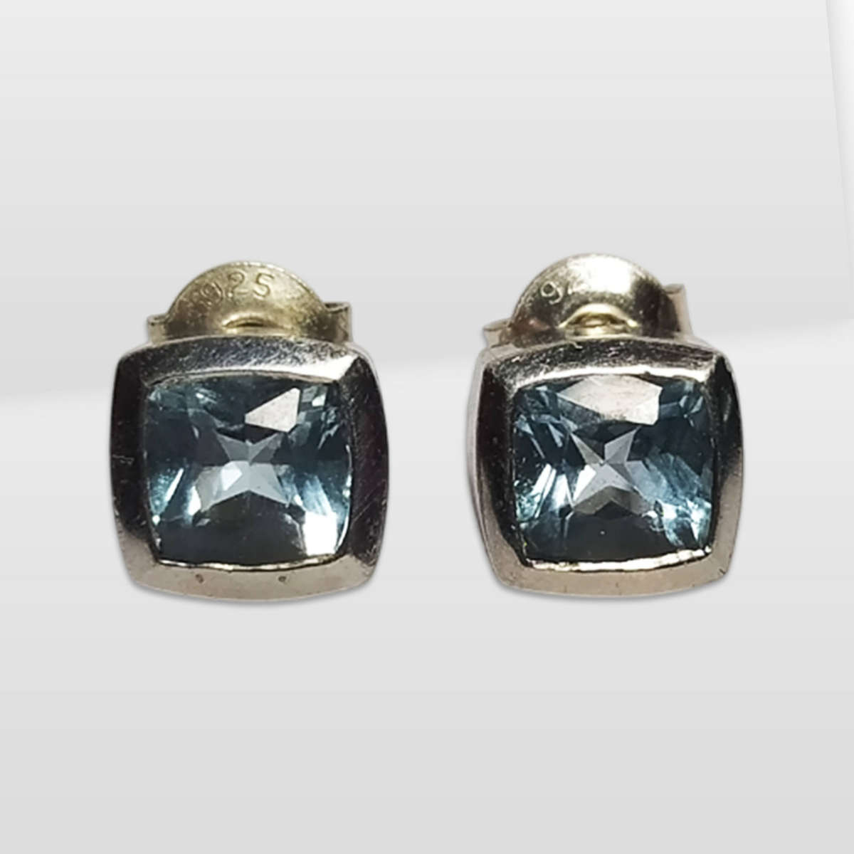 Genuine Sky Blue Topaz 925 Sterling Silver Earrings