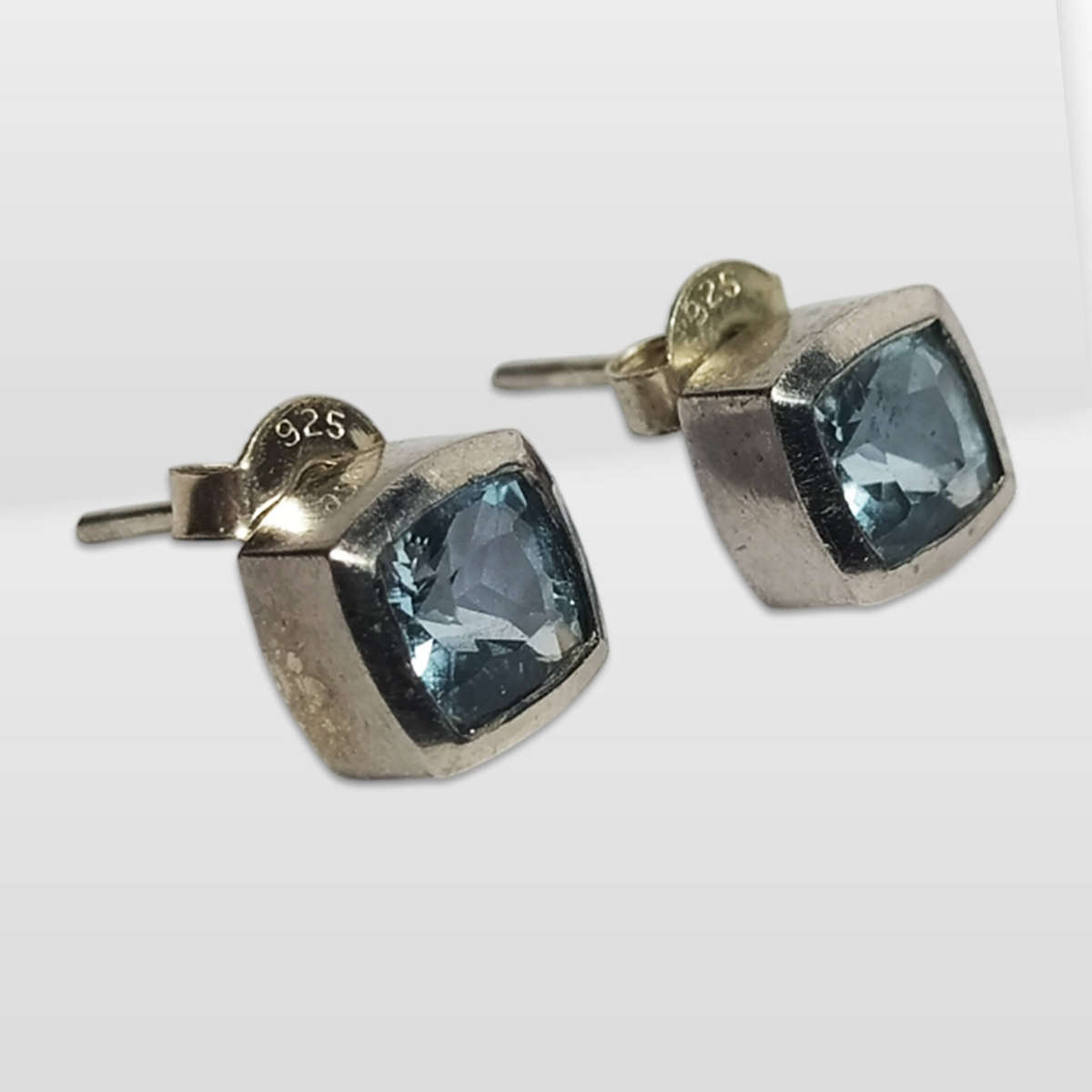 Genuine Sky Blue Topaz 925 Sterling Silver Earrings