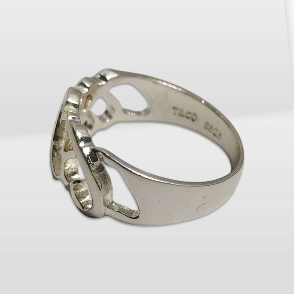 Tiffany & Co 925 Sterling Silver Paloma Picasso Triple Loving Heart Ring