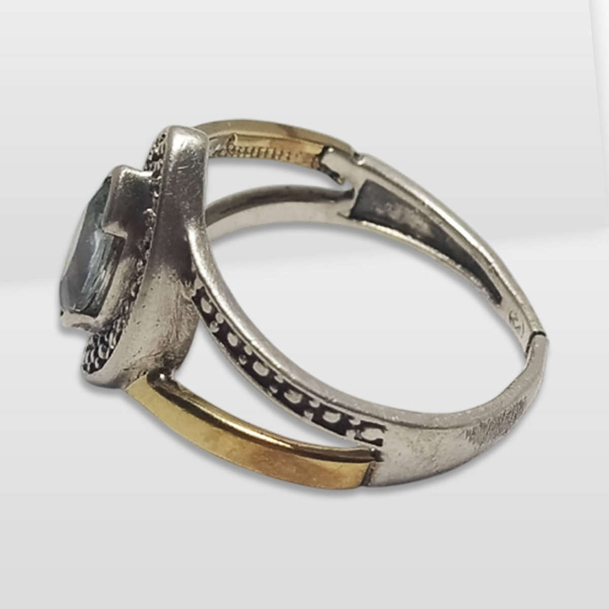 9ct Gold And 925 Silver Ring
