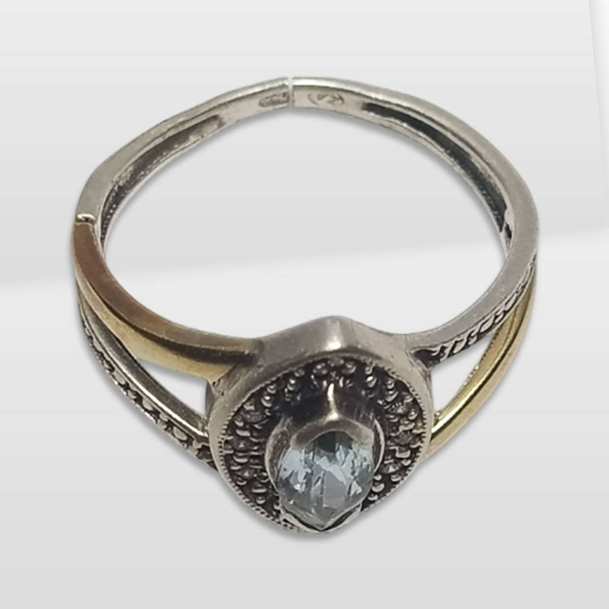 9ct Gold And 925 Silver Ring