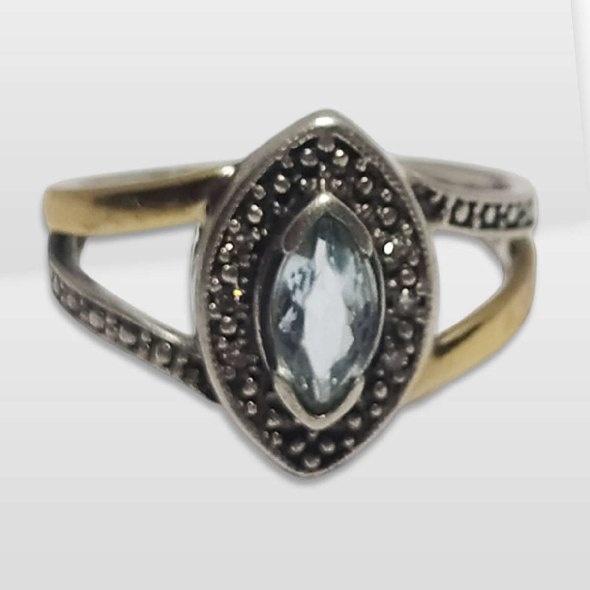 9ct Gold And 925 Silver Ring