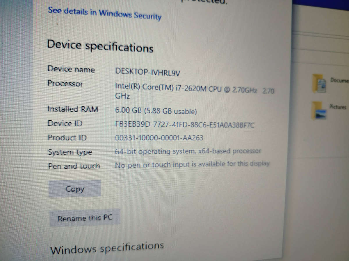 Dell Latitude E6520 core i7