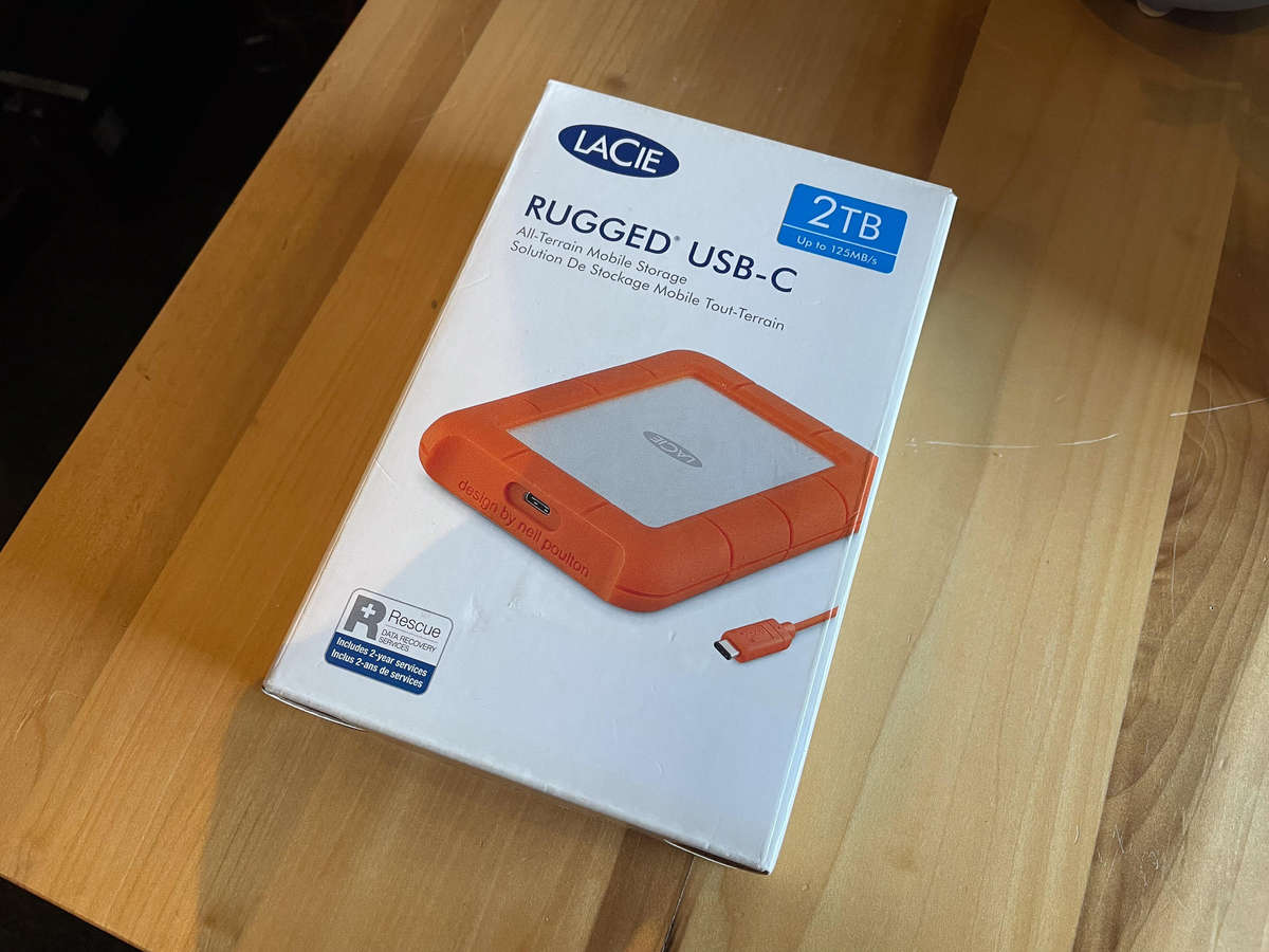 2TB LaCie Rugged USB-C External Mobile Drive