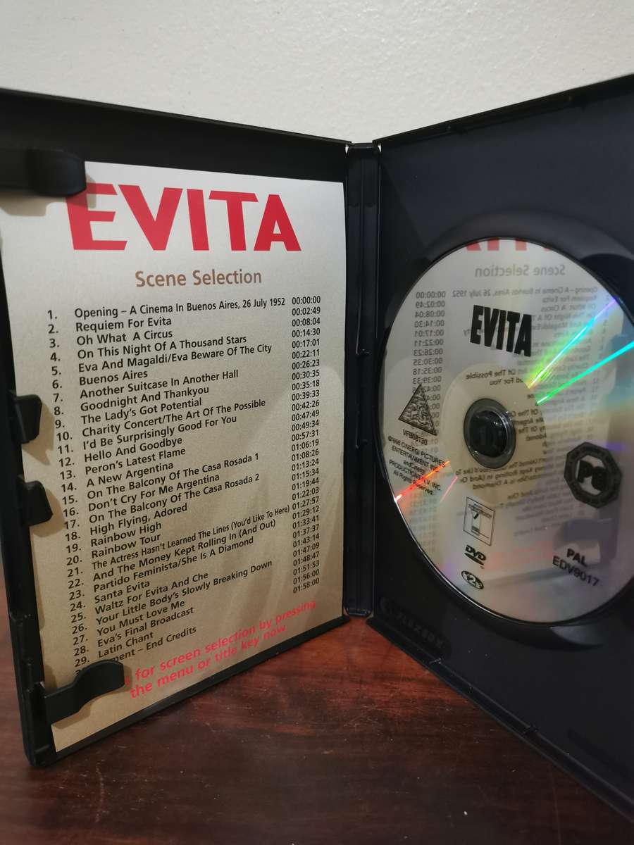 Mint Condition! Evita DVD with Leaflet