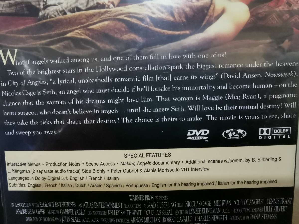 City of Angels on DVD in Mint Condition with Leaflet