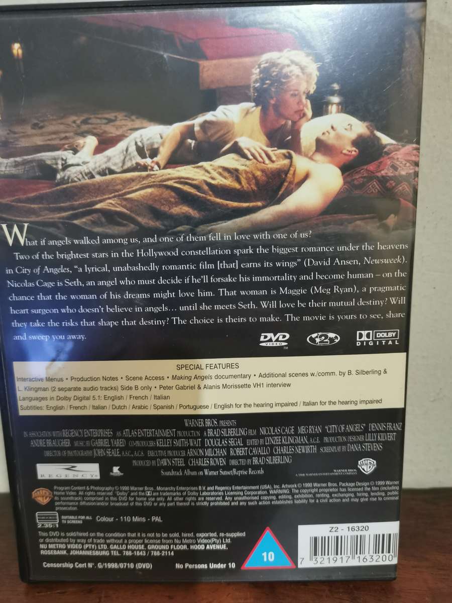 City of Angels on DVD in Mint Condition with Leaflet