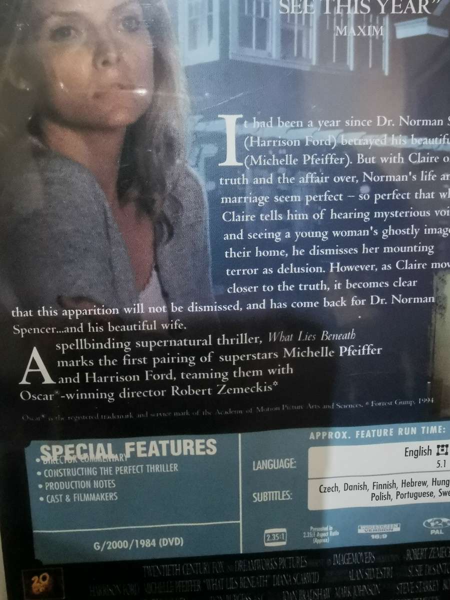 What Lies Beneath on DVD