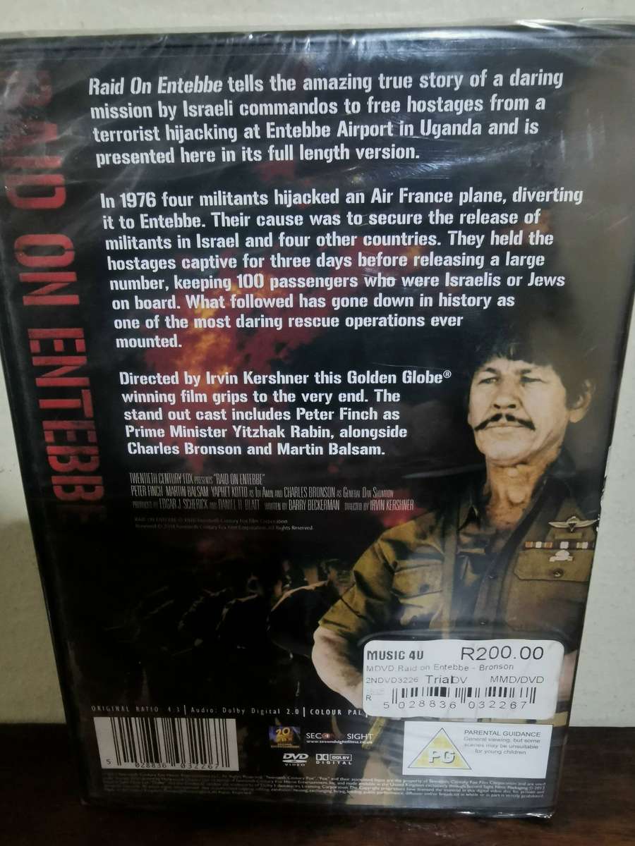 New and Sealed - Raid on Entebbe DVD - Charles Bronson Classic