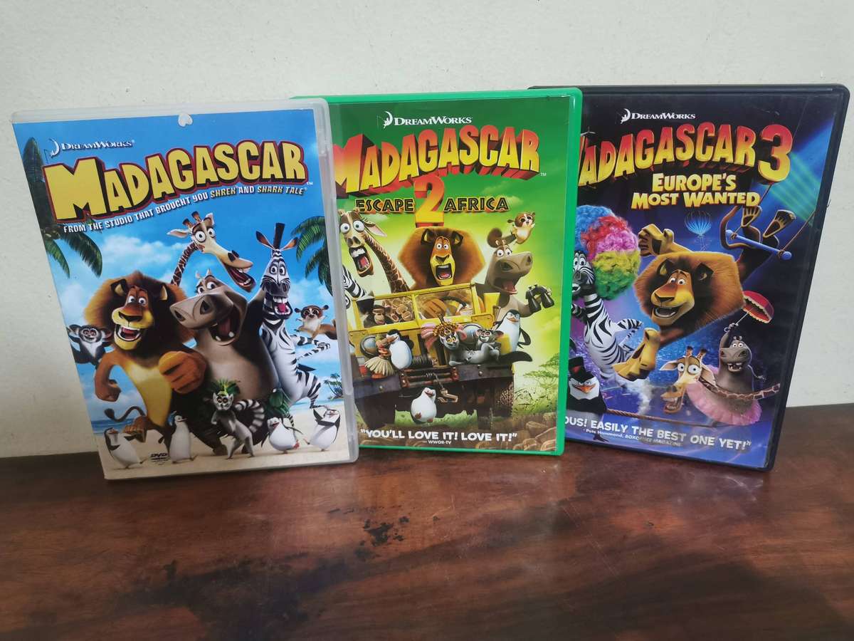 Madagascar 1, 2 and 3 PLUS Madagascar DVD Game