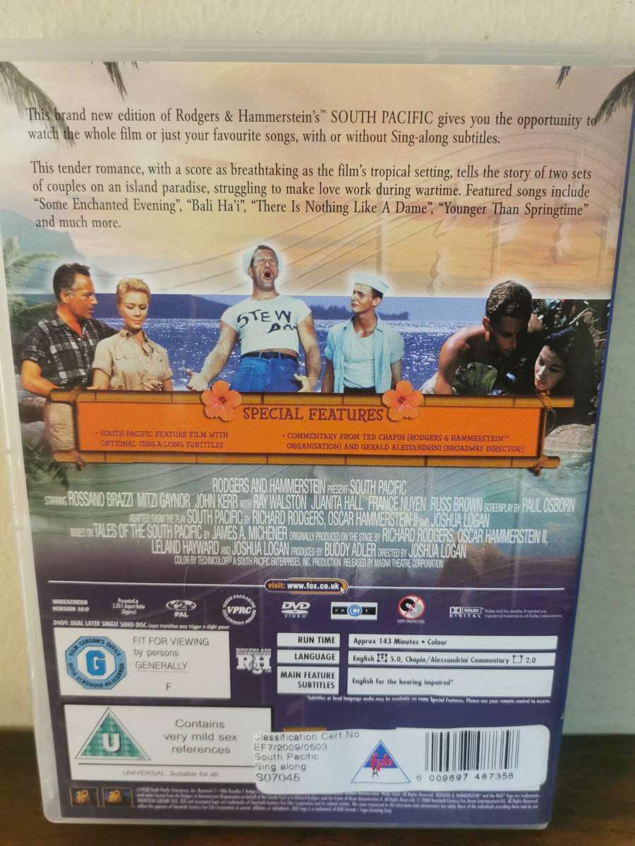 South Pacific on DVD with Sing Along Booklet
