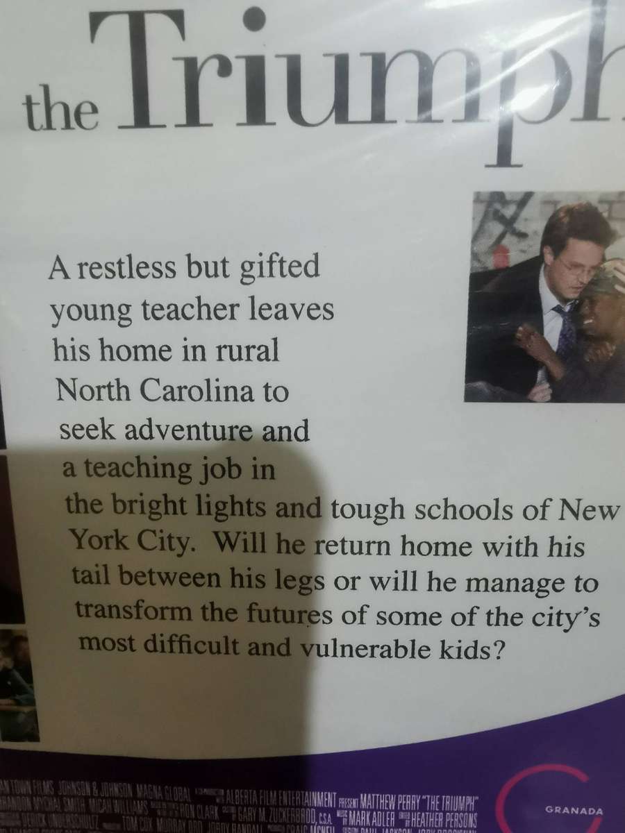 New and Sealed - The Triumph staring Matthew Perry on DVD