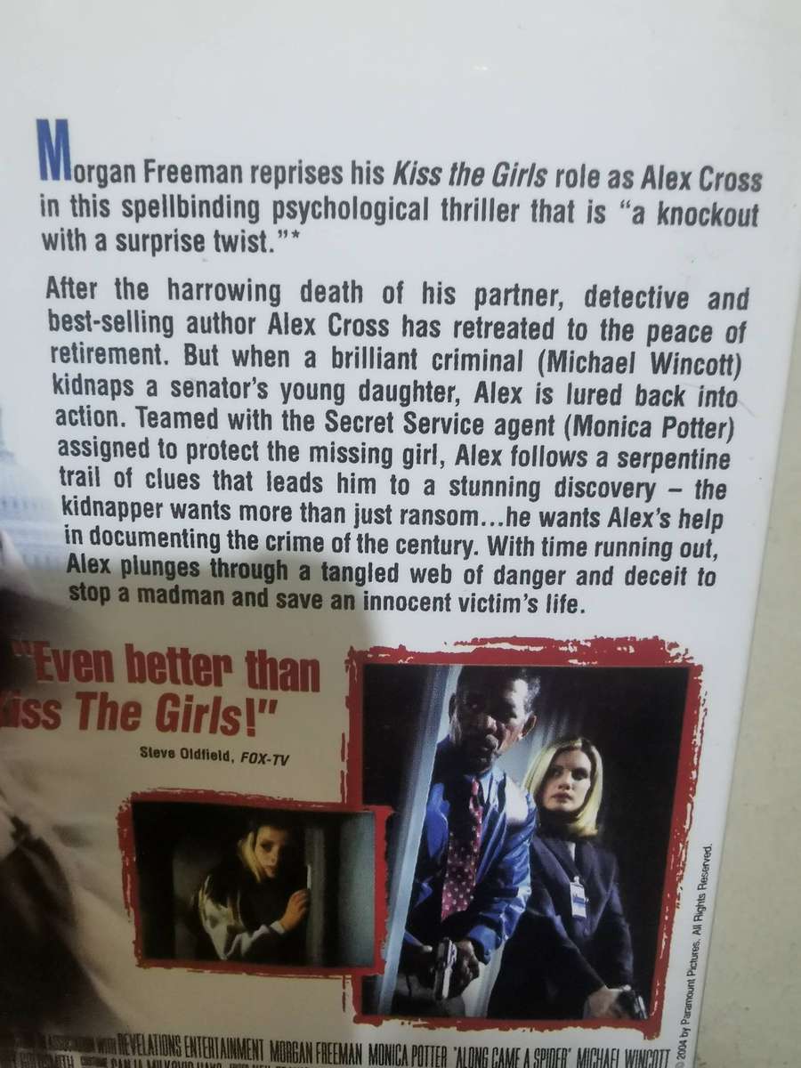 Along came a Spider on DVD