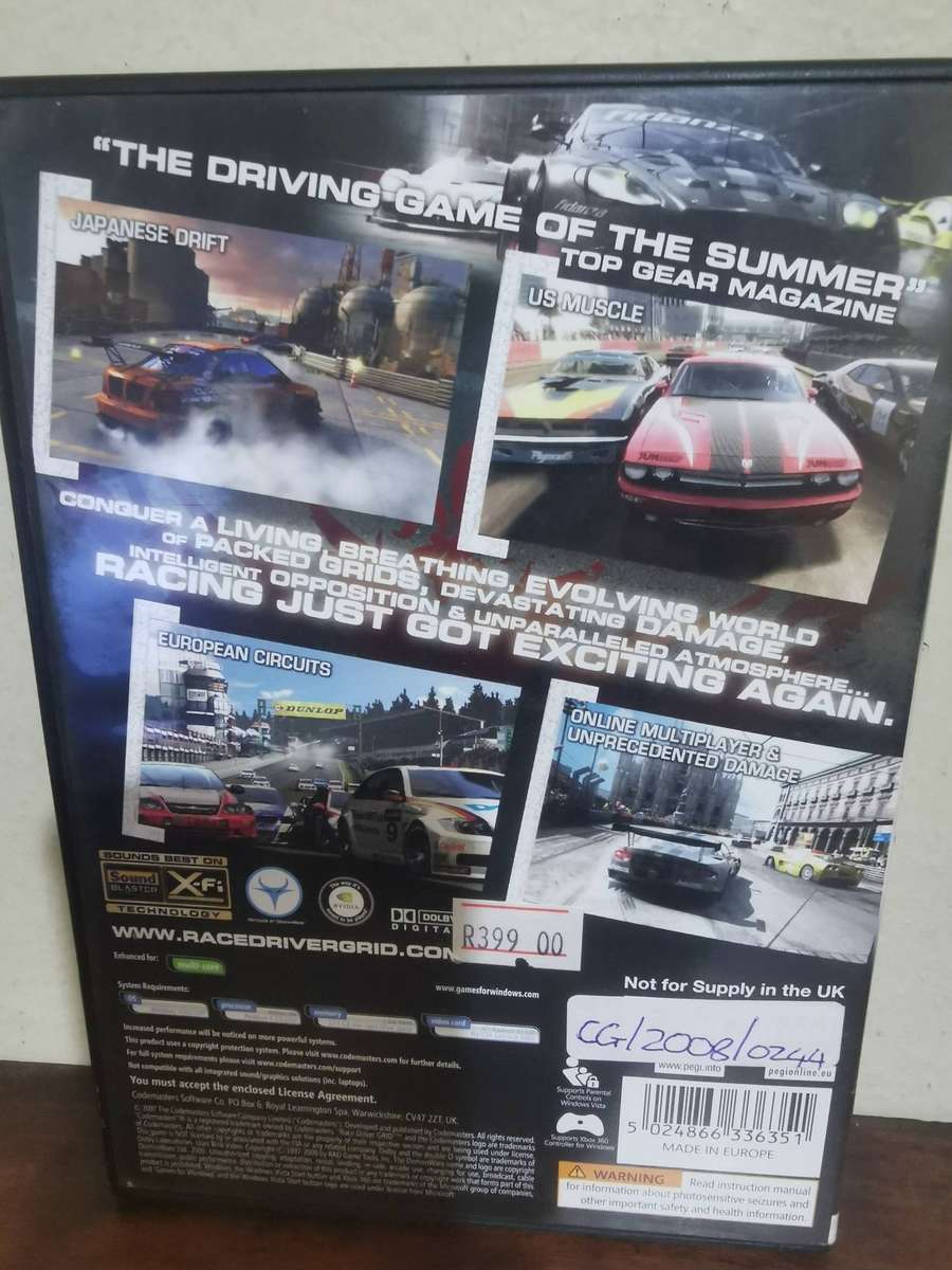 GRID Racedriver PC Game with Booklet