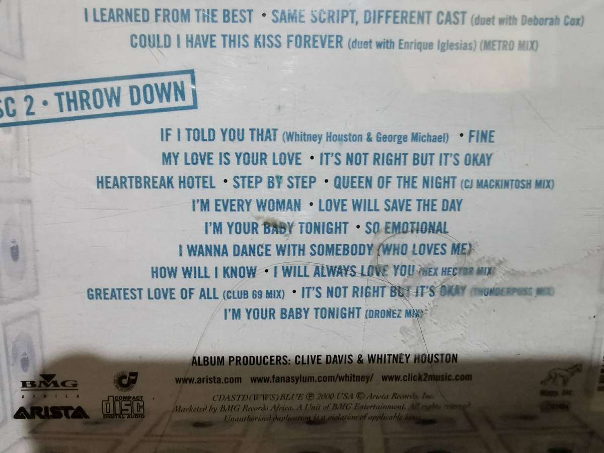 Whitney Houston - The Greatest Hits Double-Disc Album on CD