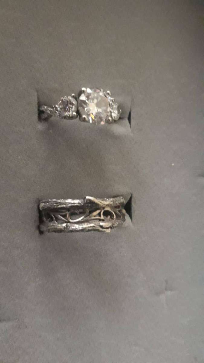 Moissanite Ring Set by GRA