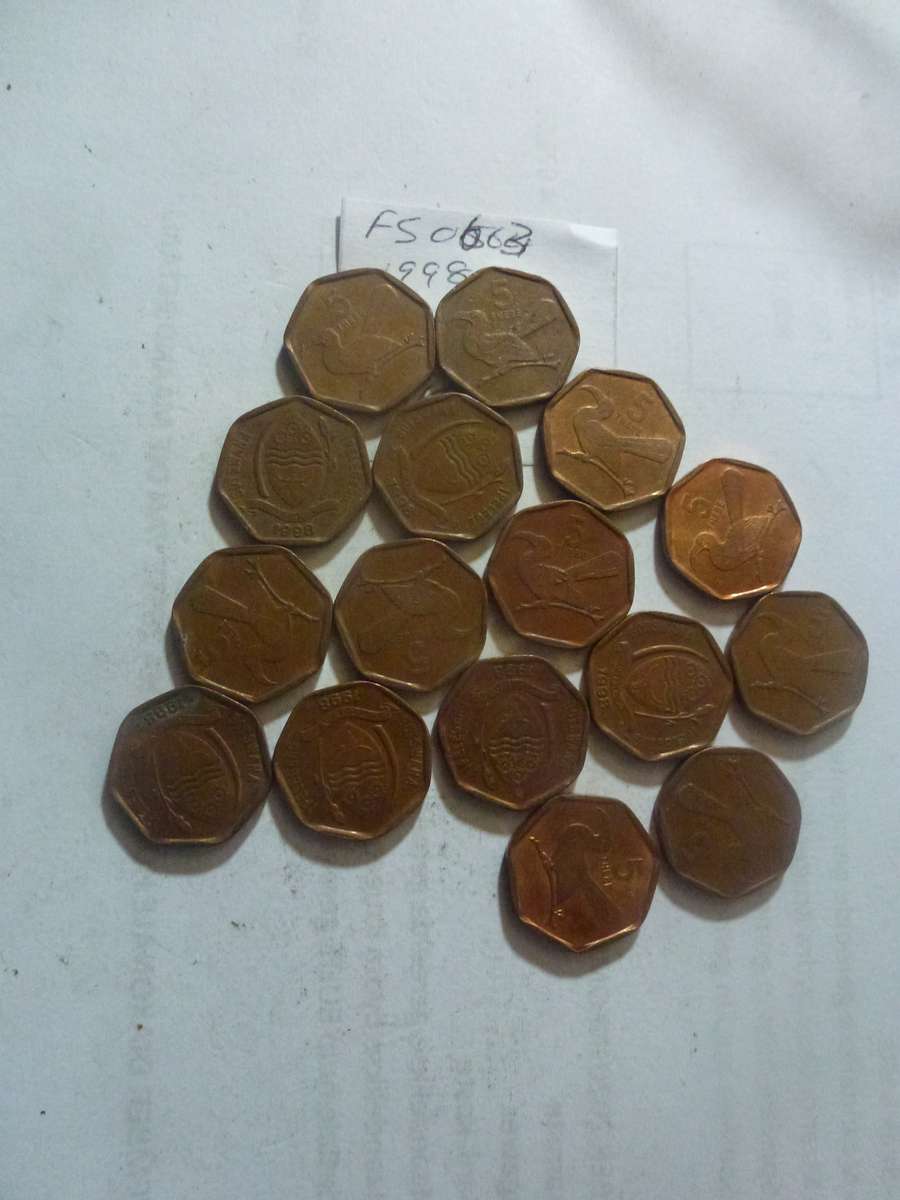 1998 Botswana 5 thebe