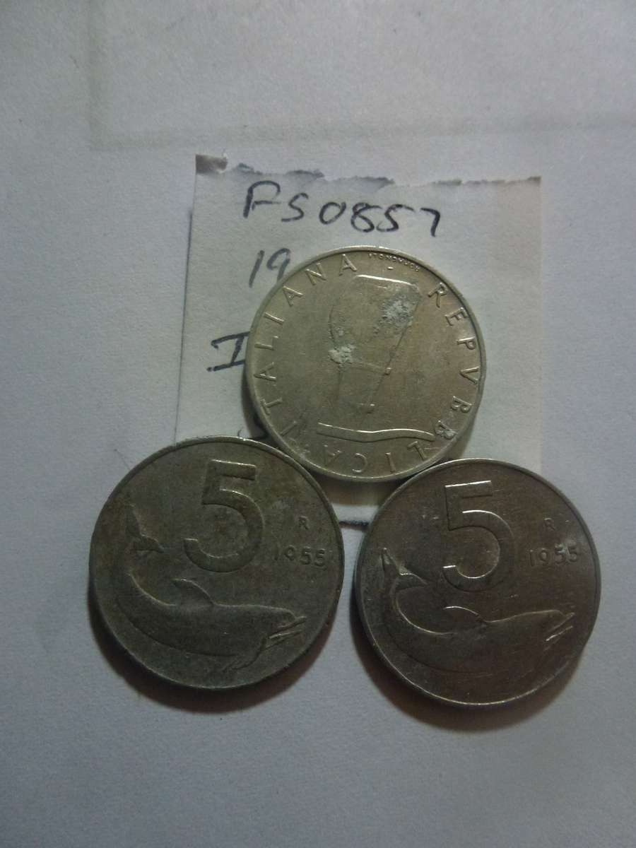 1955 Italy 5 lira