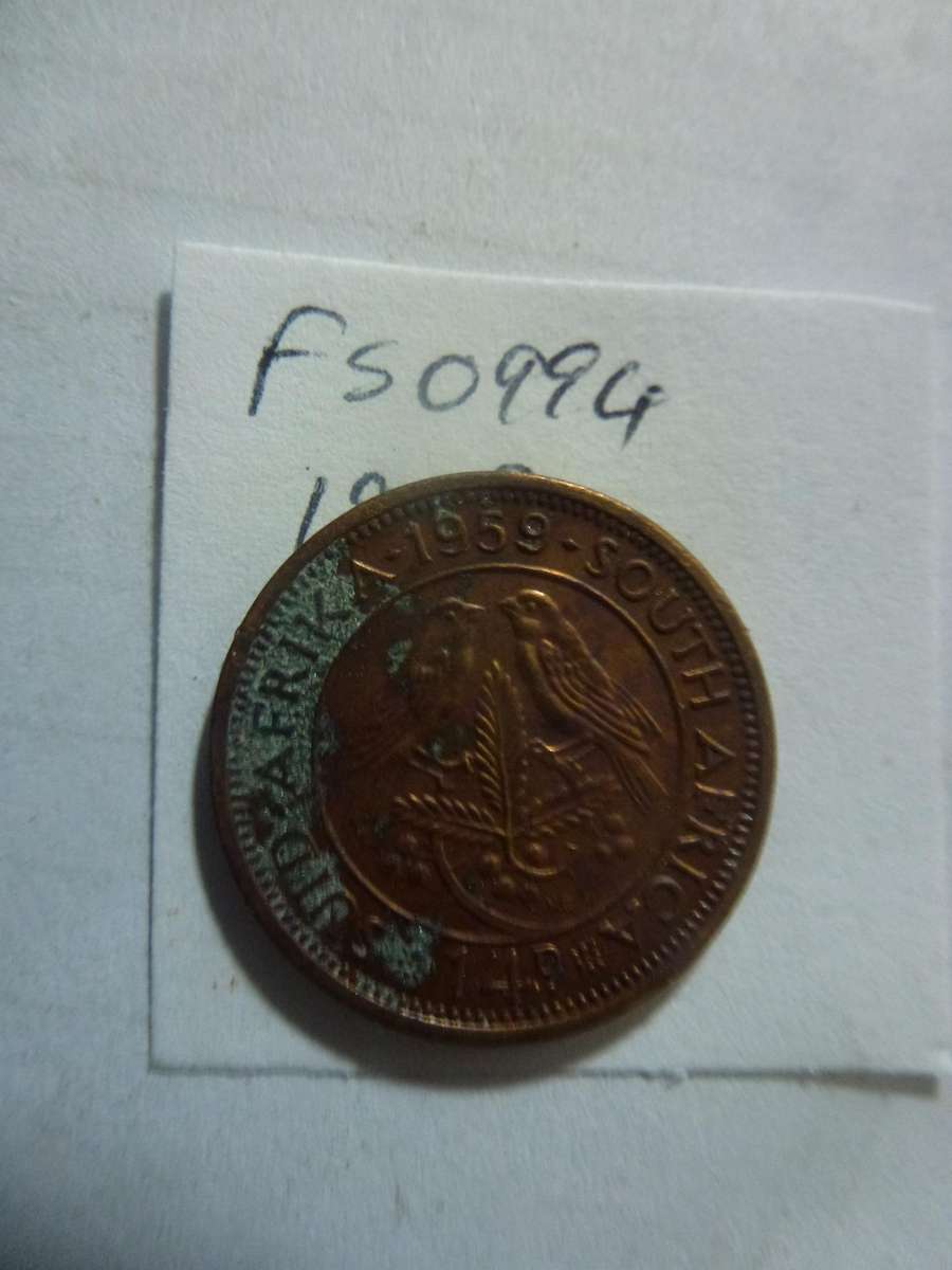 1959 Union of South Africa 1/4 penny