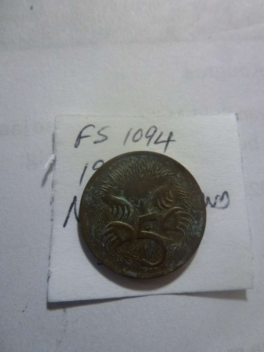 1968 New Zealand 5 cent