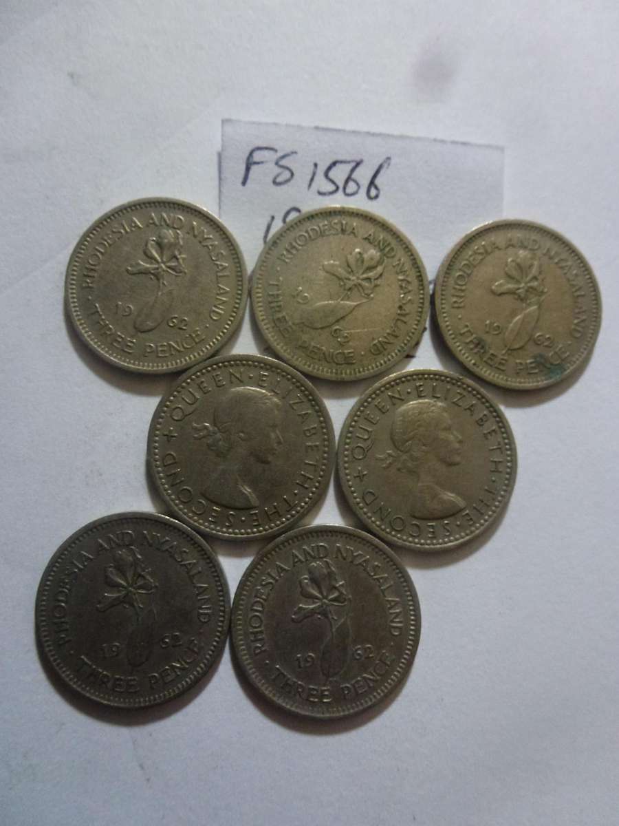 1962 Rhodesia and Nyasaland 3 pence