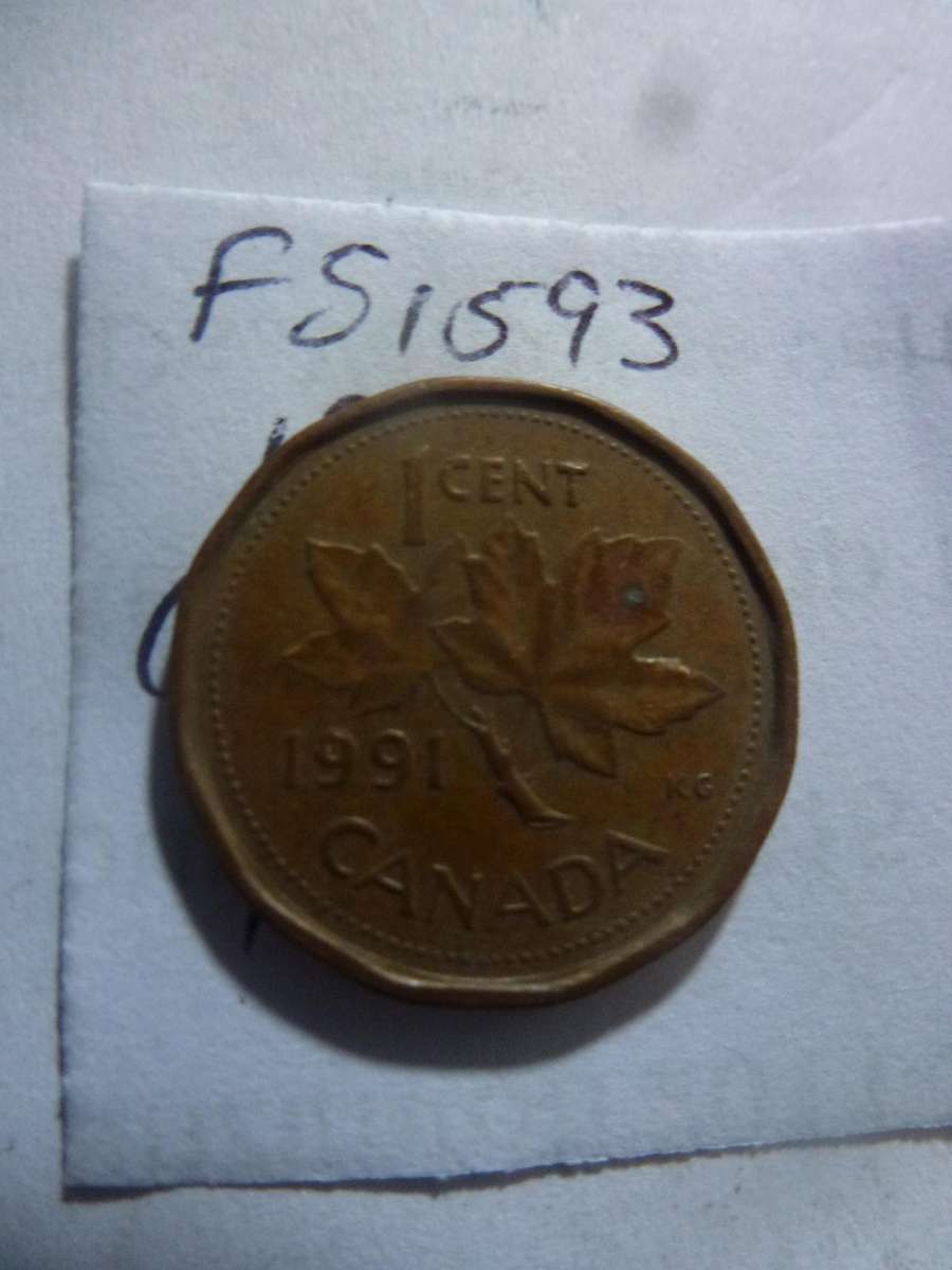 1991 Canada 1 cent