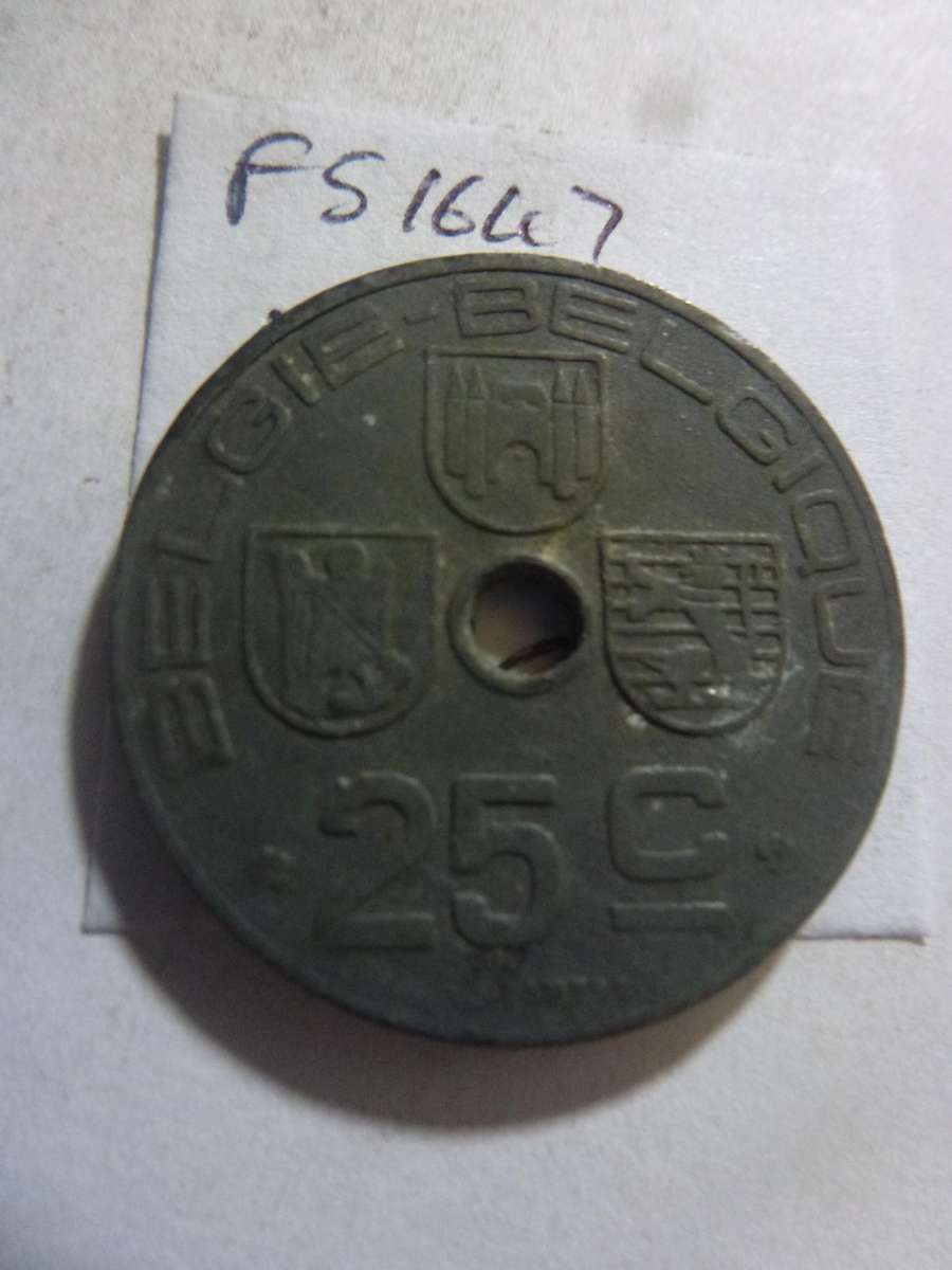 1942 Belgium 25 centimes Dutch
