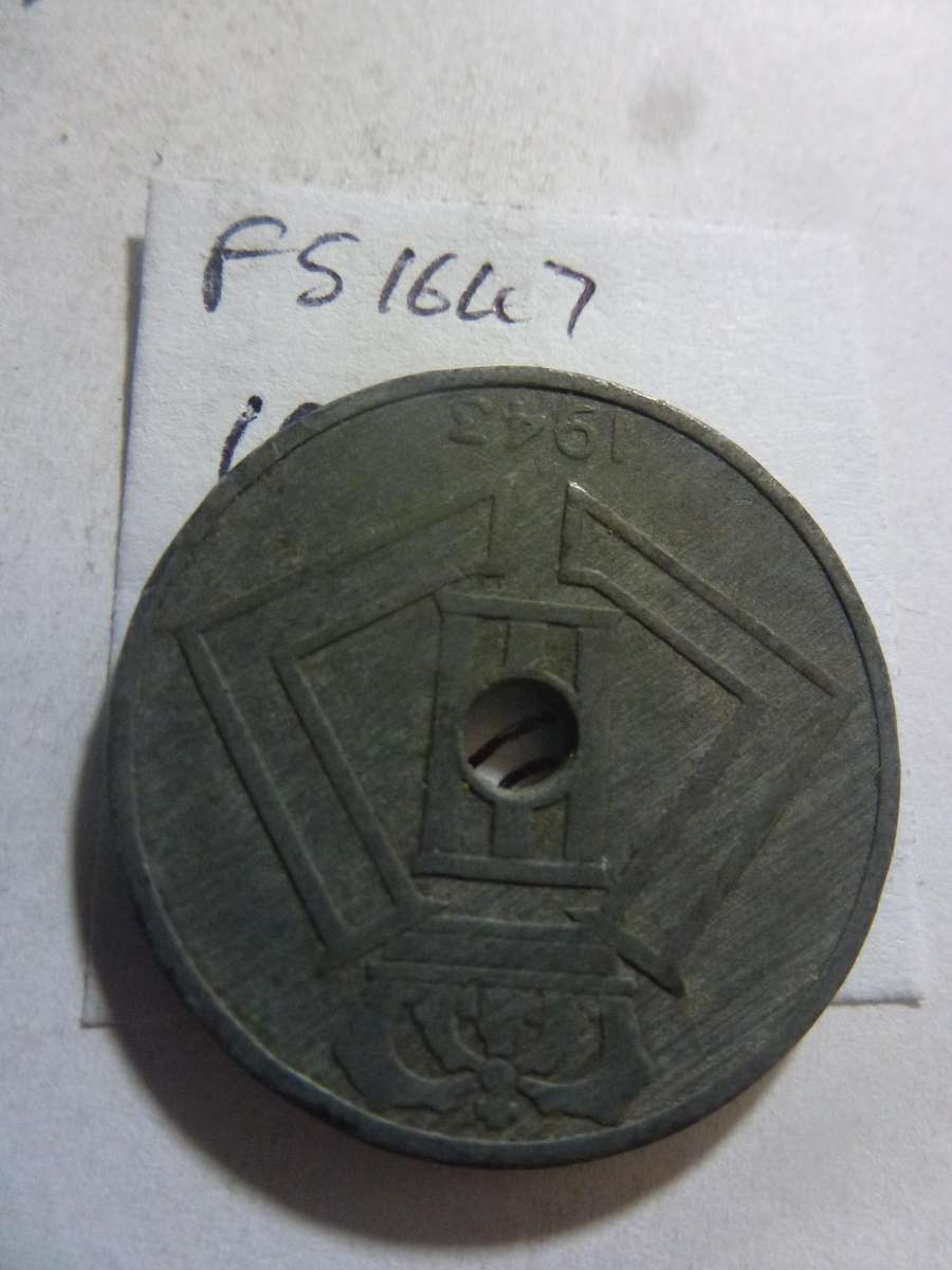 1942 Belgium 25 centimes Dutch