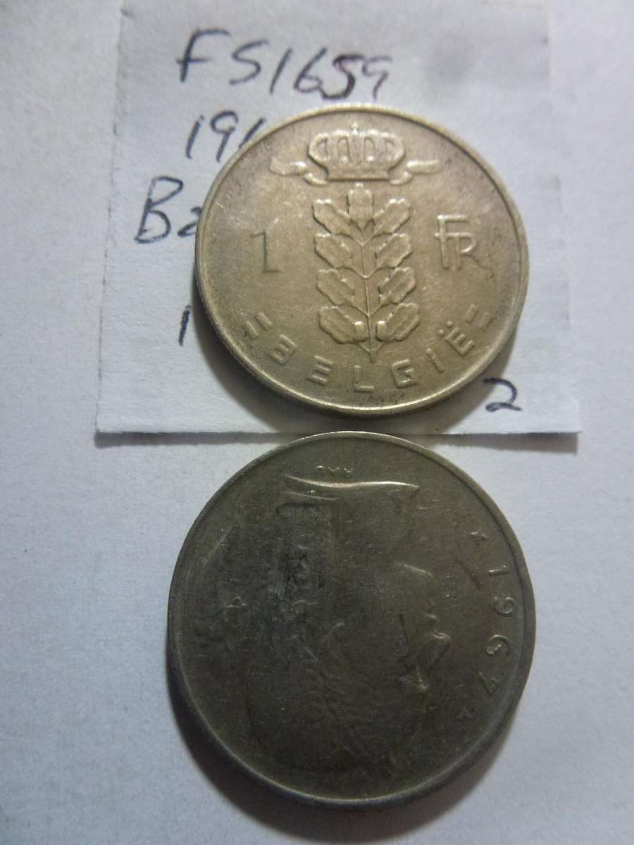 1967 Belgium 1 franc Dutch