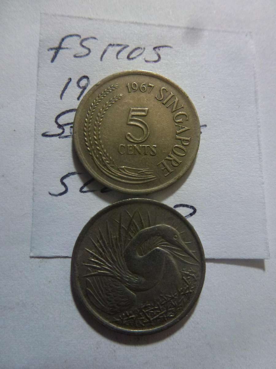 1967 Singapore 5 cent