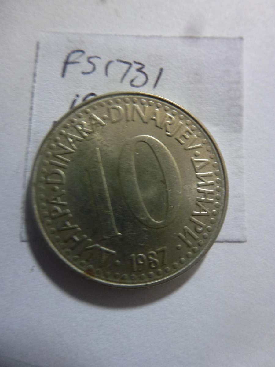 1987 Yugoslavia 10 dinar