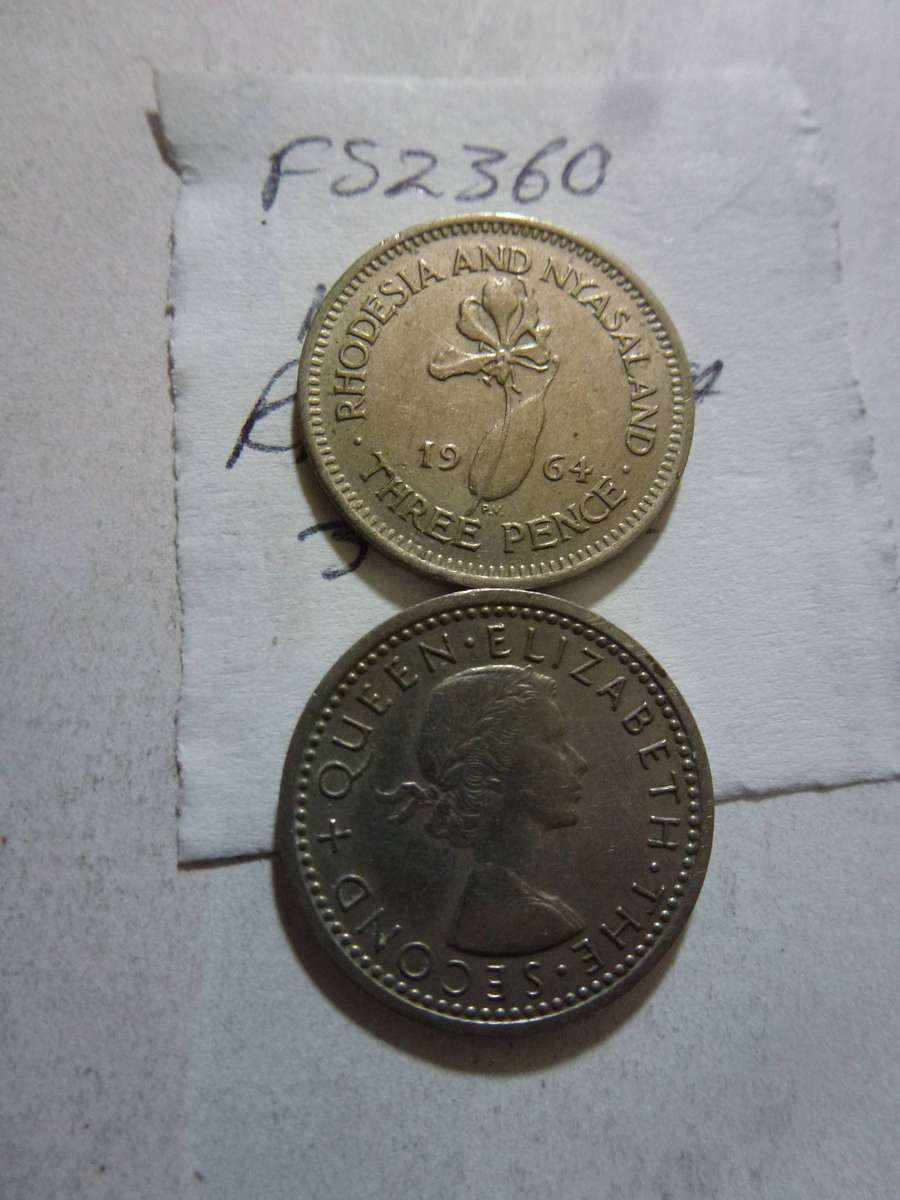 1964 Rhodesia and Nyasaland 3 pence