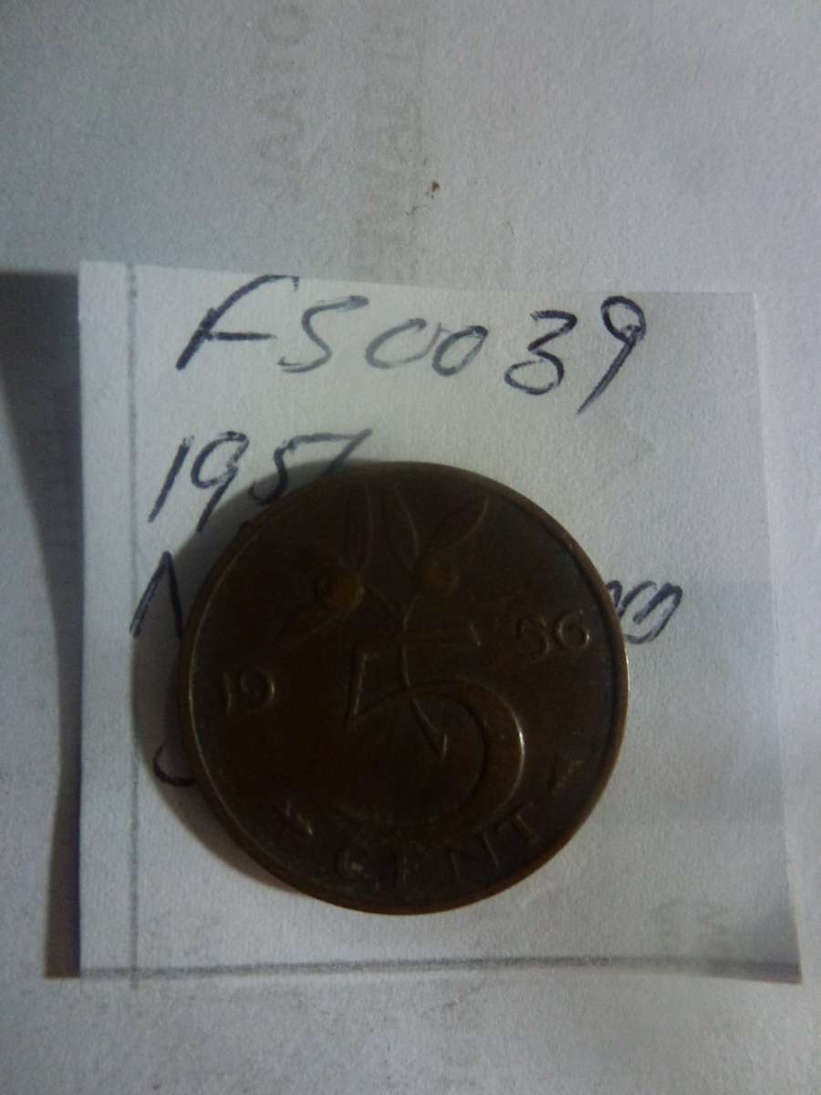 1956 Netherlands 5 cent