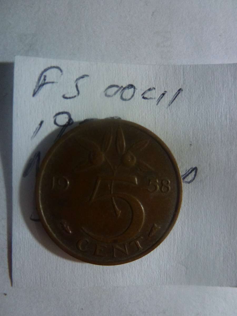 1958 Netherlands 5 cent