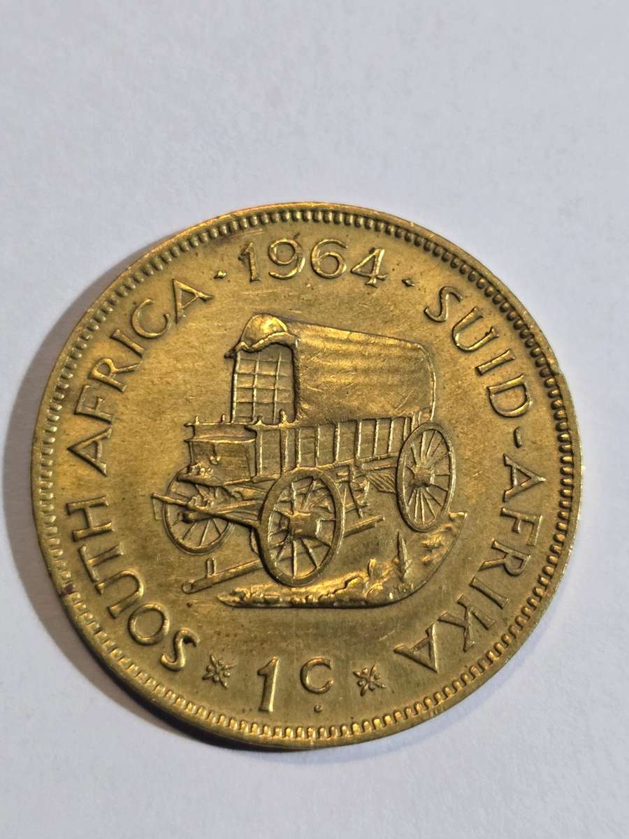1964 Old SA 1 cent coin - MS