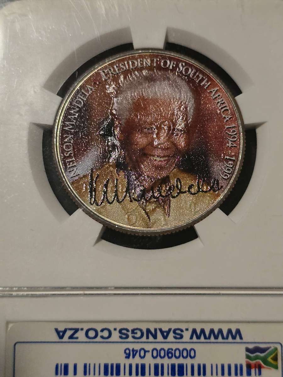 2012 USA Half Dollar Nelson Mandela Fantasy Coin | SANGS MS65 | Commemorative Collectible