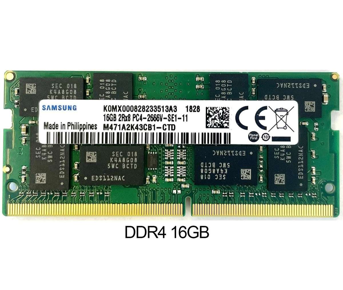 SKYNIX / SAMSUNG & MACRON 16GB 2666V DDR4 laptop memory (Ram)