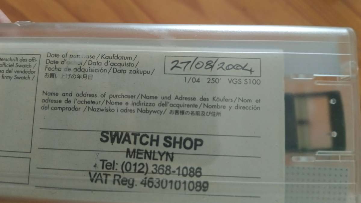 Tin Tin 75th Anniversary Limited Edition Swatch