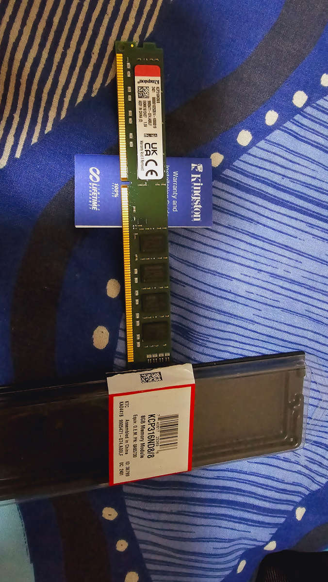 kingston 8gb memory ram ddr3 brand new