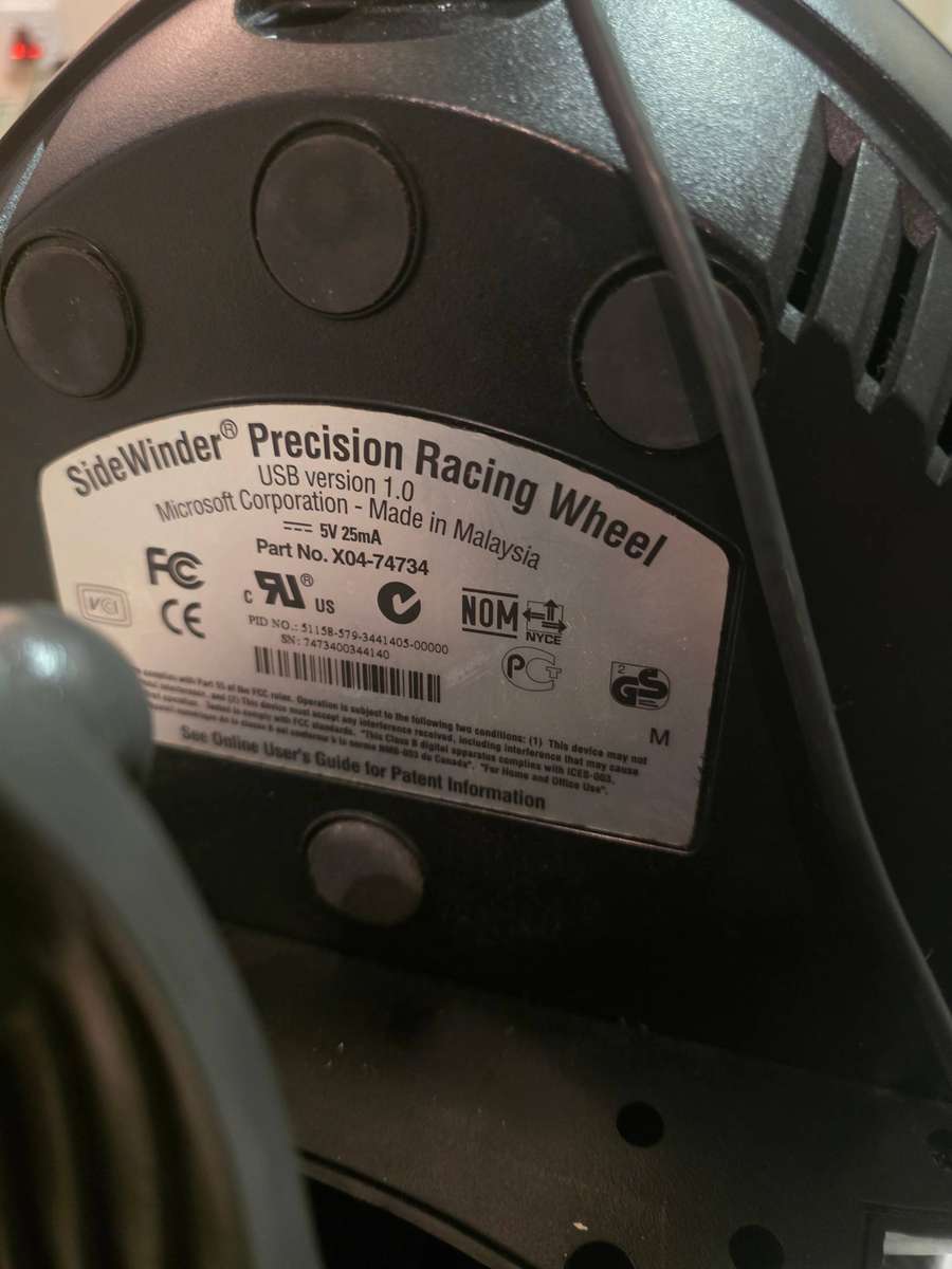Microsoft side winder racing wheel and pedal