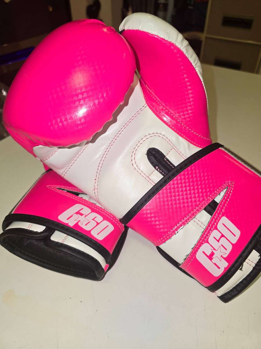 Pink & White Kixx Boxing Gloves