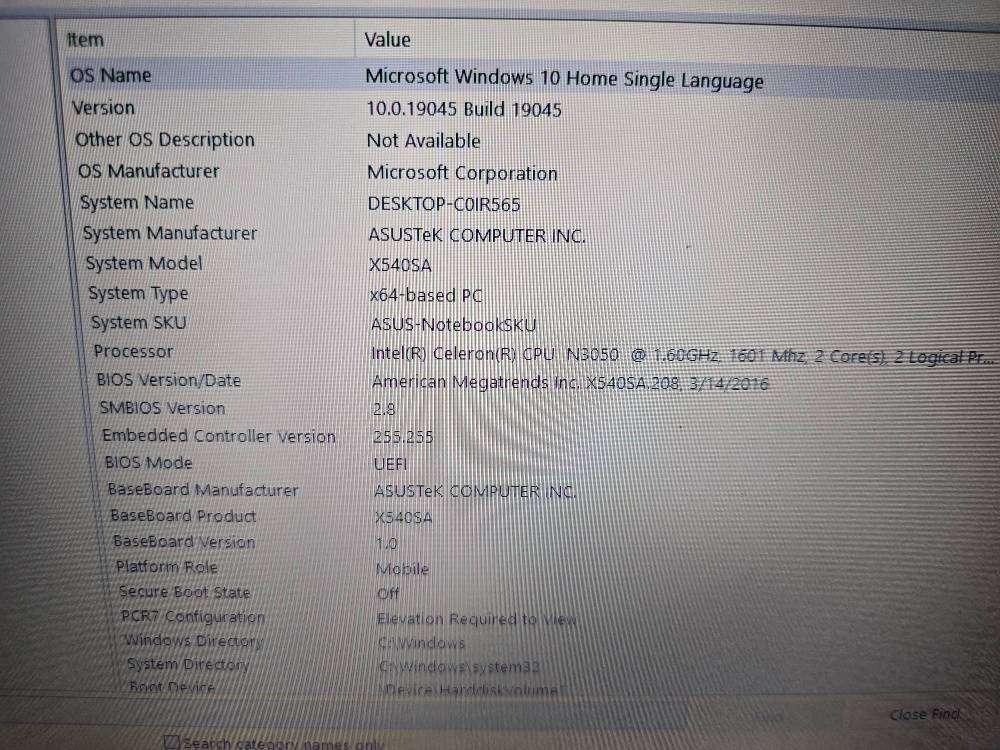 ASUS X540S WITH ORIGINAL CHARGER