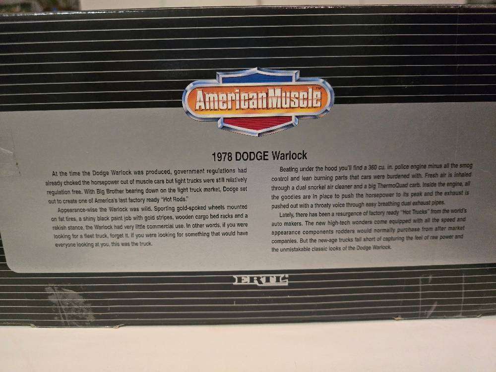 1978 Dodge Warlock  1:18 Die-Cast Model-ERTL