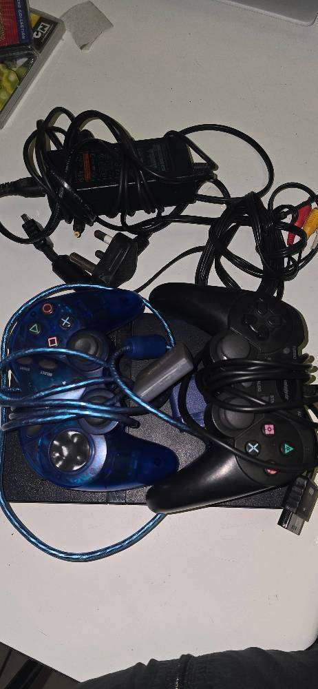 PlayStation 2 Slim Console + Controllers & Cables  Bundle Deal!