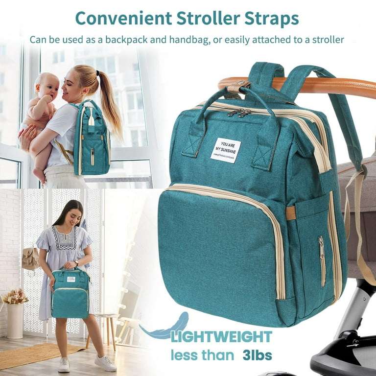 Baby Essentials Bag with Insulated Bottle Pockets for Warm Feeding on-the-go