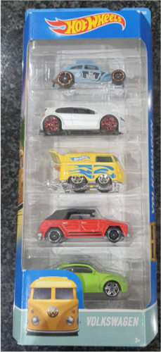 HOT WHEELS 5 PACK - VOLKSWAGEN 5 PACK INCLUDING YELLOW KOOL KOMBI