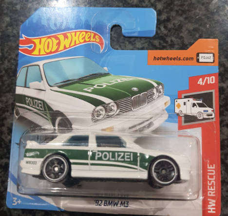 HOTWHEELS '92 BMW M3 POLIZEI