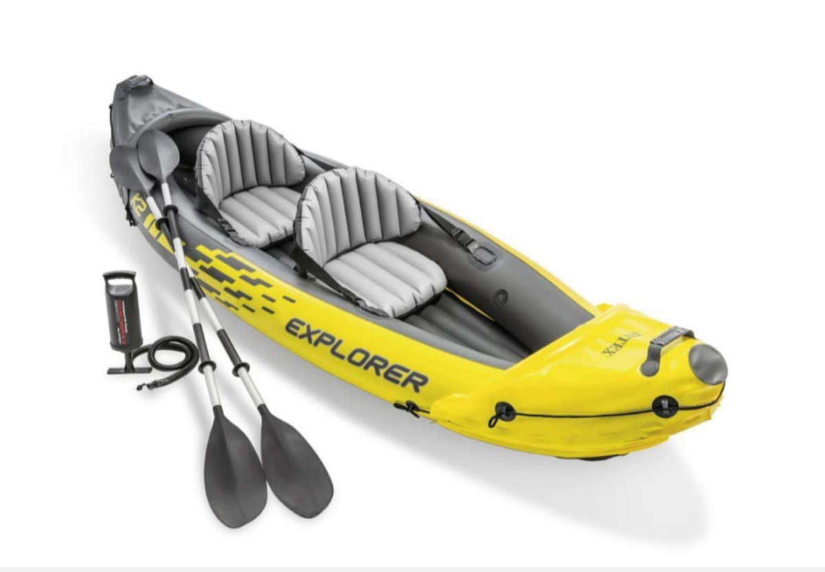 Double inflatable kayak