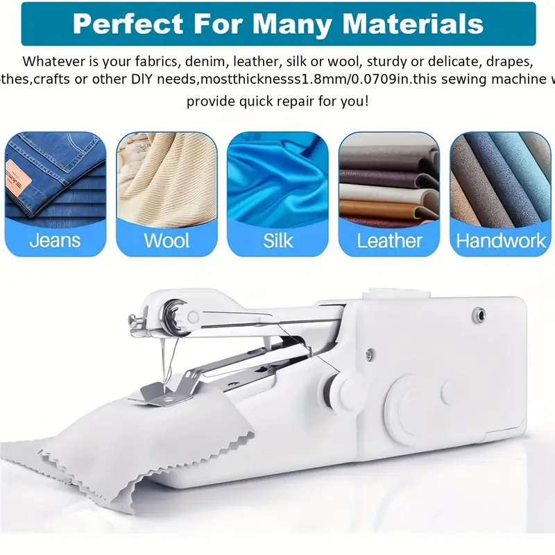 Portable Handheld Sewing Machine  Quick and Easy Repairs for Fabric and Clothing