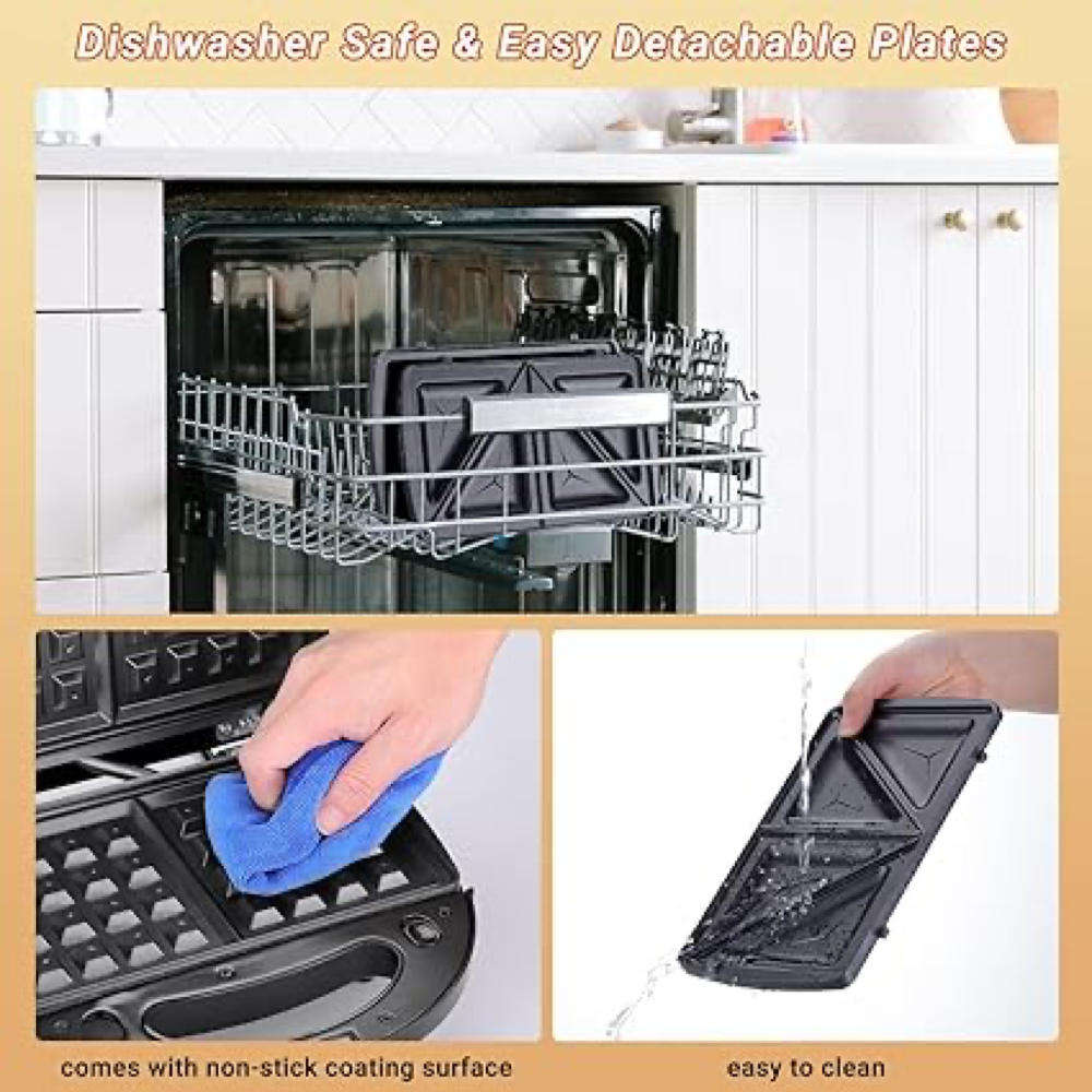 3 in 1  Non Sticky Sandwich Maker